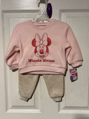Disney Pink Minnie Mouse Two-Piece Matching Set